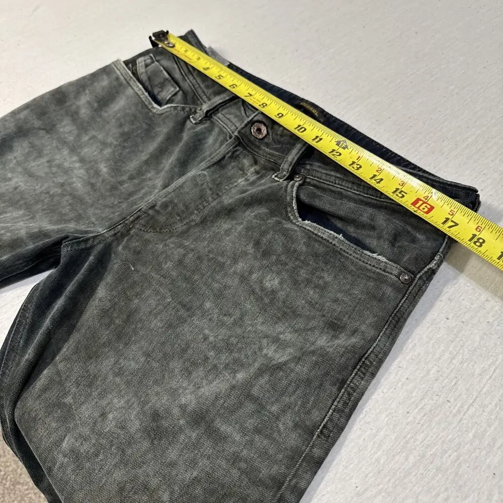Diesel Black Gold Jeans Size 33 (34x30) Tapered Leg Black Texture EUC